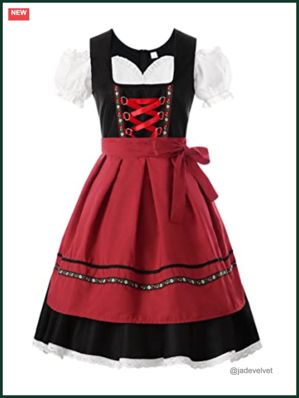 Women's Dirndl Dress Oktoberfest Costume 2-Piece Polyester